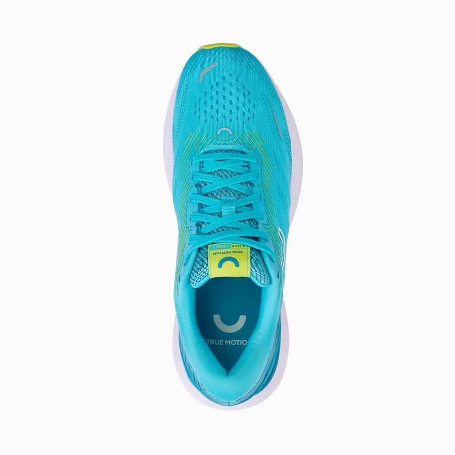 true motion nevos 3 running shoes enamel blue women top